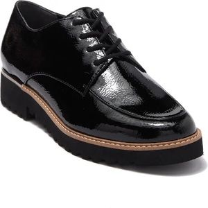 FRANCO SARTO Charles Patent Derby Oxfords Size 6.5